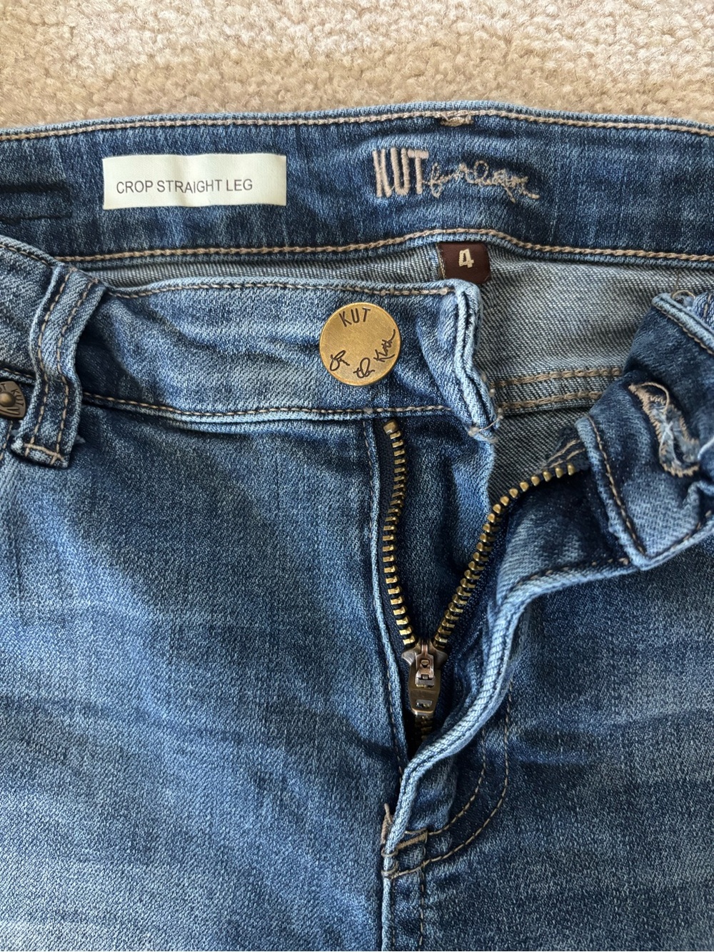 Kut From The Kloth Crop Straight Leg Jeans - Picture 5 of 9